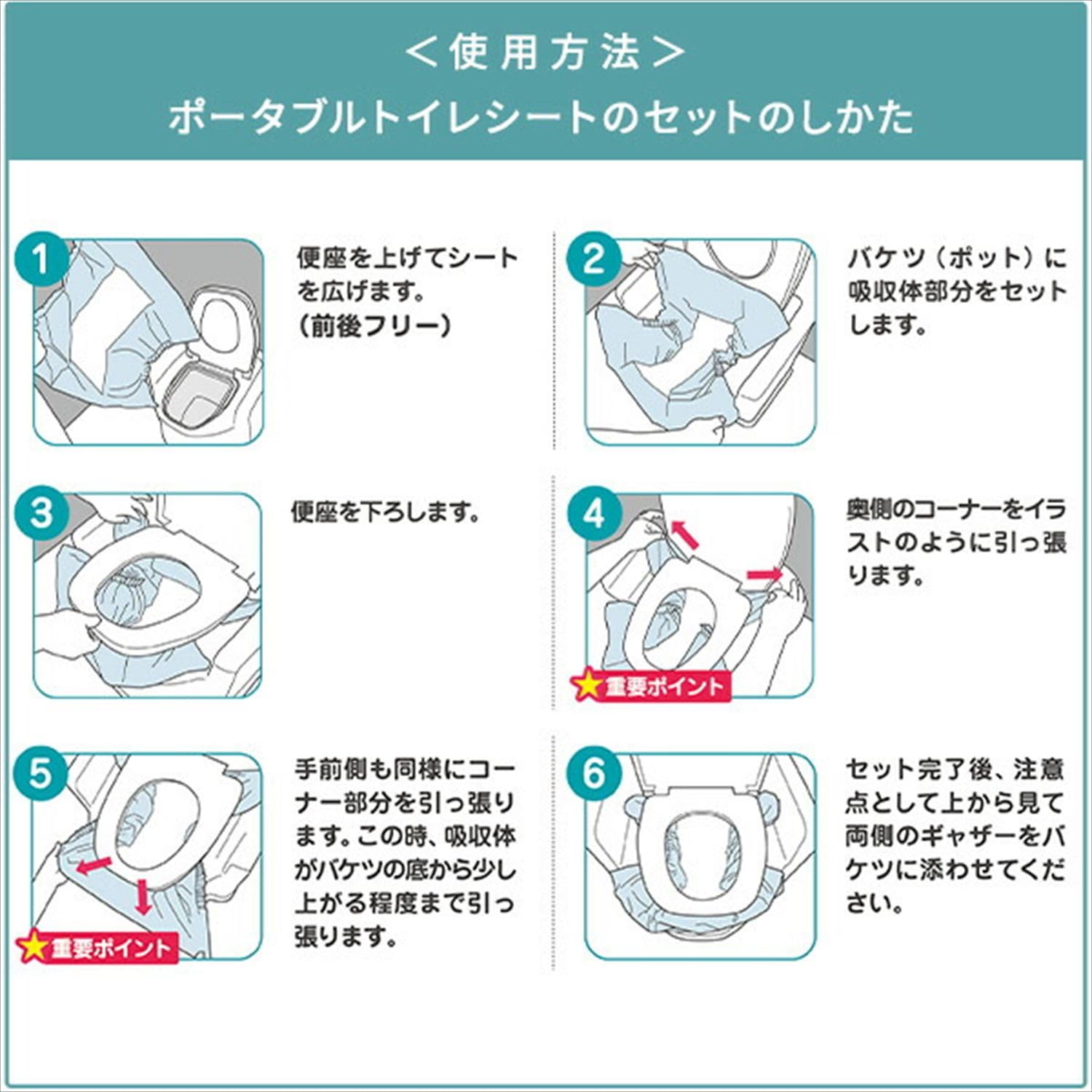 Amazon.co.jp: ドクターズ.one ポータブルトイレシート 使い捨てタイプ
